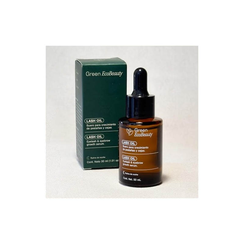 Green Eco Beauty Lash Oil Natural Eyelash Growth Serum with