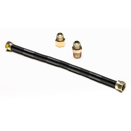 Dreffco 30'' x 3/4'' High Capacity Gas Flex Line - Premium Quality Black Non-Whistle Fire Pit, Fireplace, Dryer Gas Line - Perfect Gas Line for NG or LP Fire Pits - Versatile Usage - Easy Installation