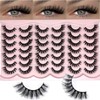 etokdos Natural Lashes Wispy Short Cat Eye False Strip Lashes