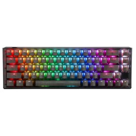 Ducky One 3 SF Aura Clear Black 65% Hotswap RGB Double Shot PBT Mechanical Keyboard Cherry MX Blue