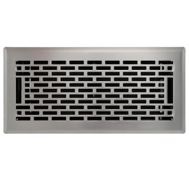 4x10 Inches Walkable Vent Covers - Satin Nickel Heavy-Duty Steel Floor Registers - Adjustable Airflow for Home - Boston Design