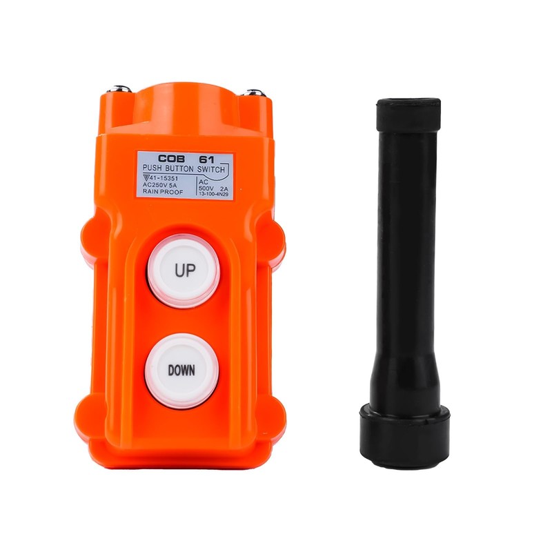 Jadeshay Pulsantiera Impermeabile per Paranco Gru Sospesa,Interruttore Sollevamento SU/GIÙ 250V/5A