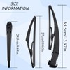 Effitnee Rear Wiper Arm Blade and Arm Set, Back Windscreen