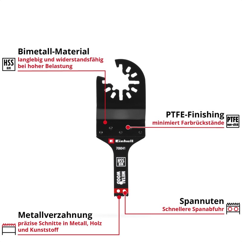 Original Einhell Bi-Metal Plunge Saw Blade for Metal and Woodworking