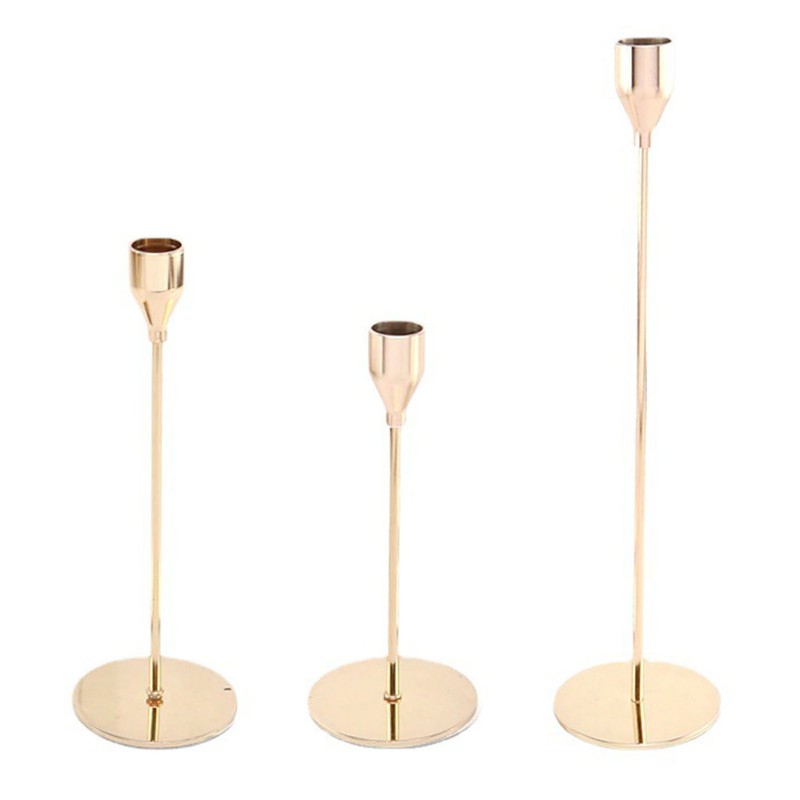 Candle Holders Set of 3 for Taper Candles Decorative Candlestick