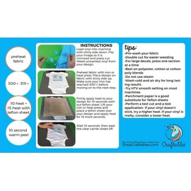 Craftables HTV hojas padres, Verde brillante, 5 Sheets, 1
