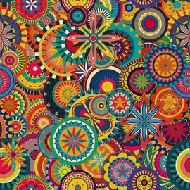 CafePress Funky Retro Pattern Mirrored Jewelry Box, 7"x7"x3"