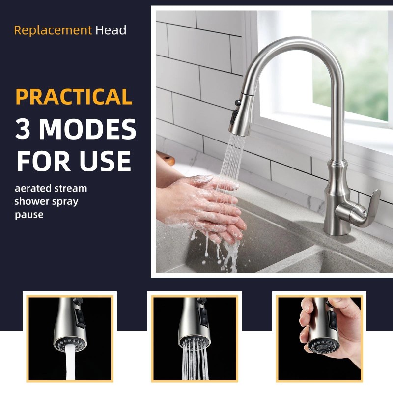 Angle Simple Kitchen Faucet Head Replacement, Sink Faucet Sprayer Attachment,...