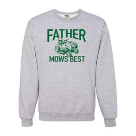 Go All Out XX-Large Oxford Mens Father Mows Best Funny Riding Lawnmower Sweatshirt Crewneck
