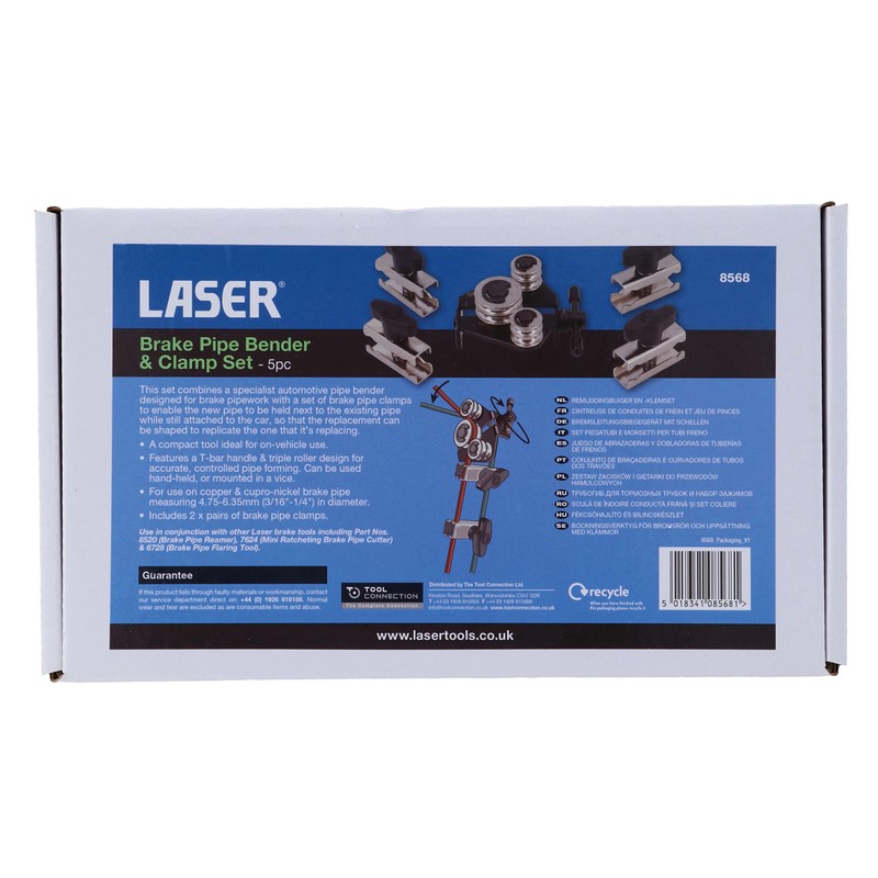 Laser 8568 Brake Pipe Bender & Clamp Set