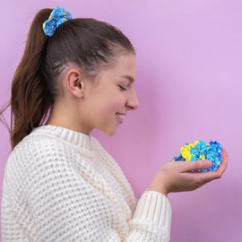 Hanukkah Elastic Hair Scrunch Chanukkah Design (6-Pack)