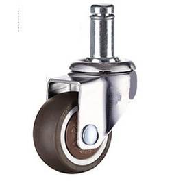 1/1.25/1.5/2 Inch Furniture Casters Wheels Rubber Swivel Castor Trolley Caster with brake(F,2.0 inch)