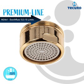 Tecuro Tap Aerator & Regulator Tap Aerator M24X1 AG Gold