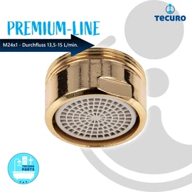 Tecuro Tap Aerator & Regulator Tap Aerator M24X1 AG Gold