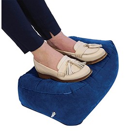 Inflatable Travel Footrest Support Cushion Comfort and Posture, Ideal for Air, Rail or Car Travel Helps Support Legs on Long Journeys Reduces the Pressure on the Legs and Feet Inflates Easily