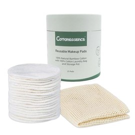 25 Pack Reusable Makeup Remover Pads,Cotton Rounds Makeup Remover Pads with a Washable Laundry Bag and Round Box for Storage,Bamboo Cotton Rounds for All Skin Types (1)
