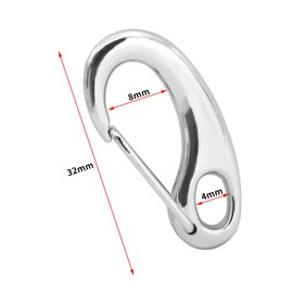 YnGia 10PCS 32MM Zinc Alloy Carabiner Clip Spring Snap Keyring Hook Rope Hook Clip Mini Carabiners Set for Keys Backpack Fishing Camping Outdoor