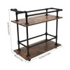 FFanhia Industrial Bar Carts/Serving Carts/Kitchen Carts/Wine Rack Carts w/Wheels with