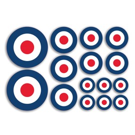 A5 Sticker Sheet RAF Roundel Vinyl Stickers - Flag Mod Air Force Target Project Plane Aircraft War Army Travel Craft Model Scrapbook #81522