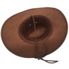Sandy Ting Men's Outback Faux Felt Wide Brim Western Cowboy