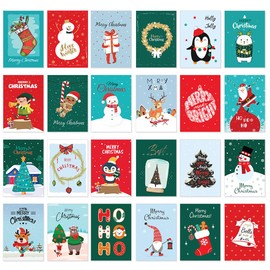 Papa Prints® Merry Christmas Cards Pack of 24 (149 x 105 mm) Xmas Cards Pack of Christmas Cards 2024 Greeting Cards Multipack Christmas Card Pack with Envelopes