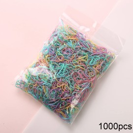 1000pcs Colorful Small Elastic Rubber Band Hair Ties Ropes Rings for Kids Baby Girls women Ponytails Hairstyles Braiding (Black)
