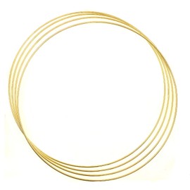 JZK 4 x Large Gold Metal Hoops for Crafting 35cm Macrame Rings Metal Rings for Craft 14 inch Dream Catcher Hoops, Floral Wreath Ring, Wall Hanging Decor