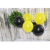 5" Latex Vibrant Black & Yellow Colour Combination Plain Balloons