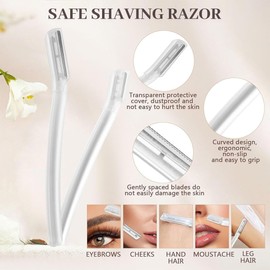 JYNXOR 3 Pcs Augenbrauen Shaping Tool Set, Augenbrauenschere, Augenbrauen Schere mit Mini Kamm Augenbrauen Hilfskamm, Eyebrow Shaper Haarentferner Schneiden Schere Beauty Tool für Männer Frauen