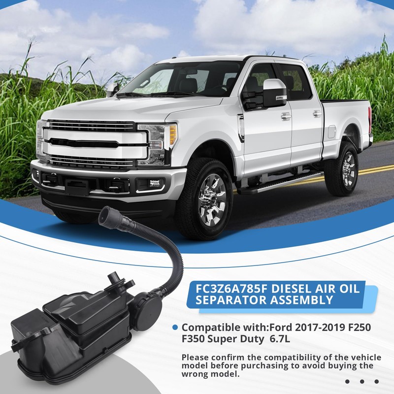 FC3Z6A785F Diesel Air Oil Separator Assembly Compatible with Ford 2017-2019
