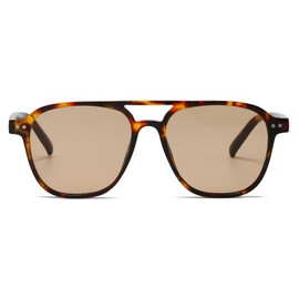 YAMEIZE Retro Style Double Bridge Sunglasses - for Women Men 70s Vintage Style UV400 Protection Square Eyewear Driving