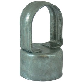 Jake Sales Chain Link Fence Loop Cap Eye Top - Use for 2-3/8" Outside Diameter Fence Posts and 1-5/8" Top Rail Outside Diameter Pipe - Galvanized Steel Chain Link Fence Eye Top Loop Cap