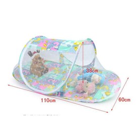 Multi-Function Folding Mosquito nets for Children Baby Mosquito nets Cartoon (Blue)