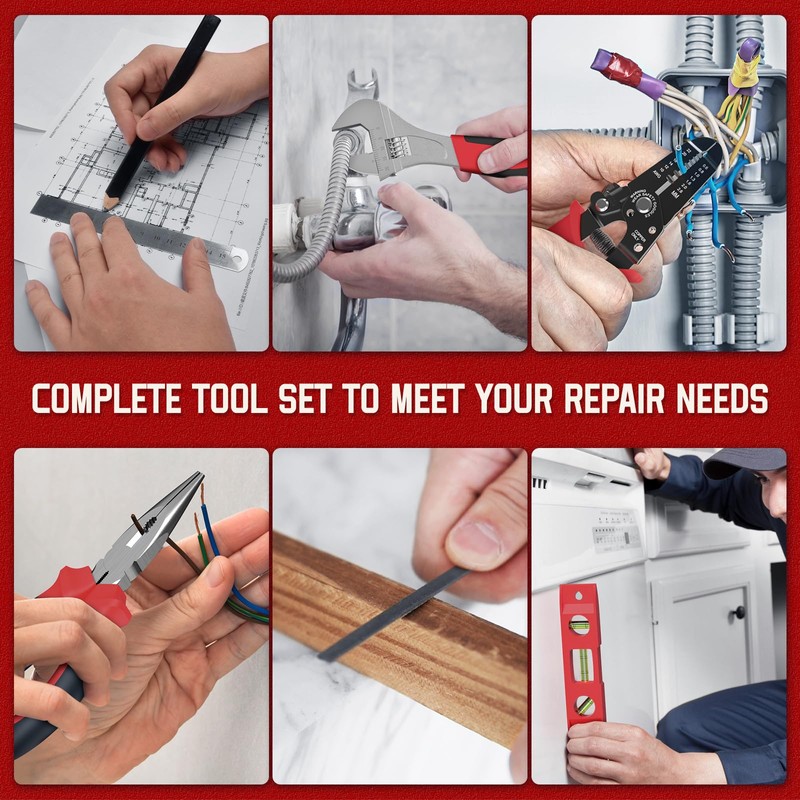 Sundpey 379 Pcs Portable Complete Home and Auto Tool Kit