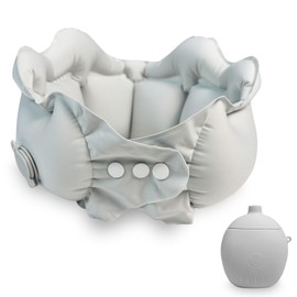 CUZRICH Inflatable Travel Pillow Portable Quickly Inflated Neck Pillows Washable Headrest Sleep for Airplane Car Buses Trains Home Office Napping Traveling Essentials (Gray)