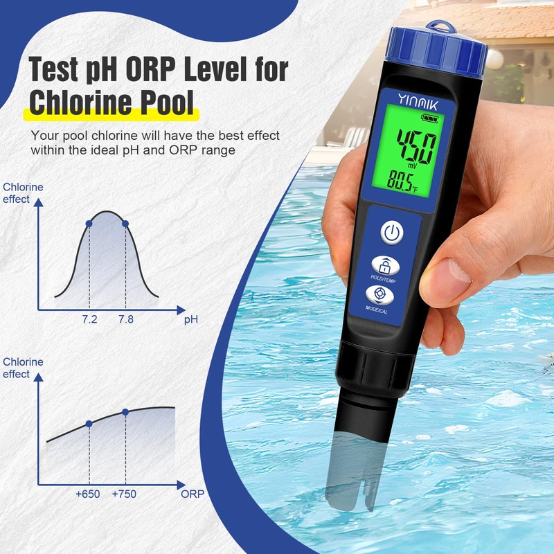 pH Salt Meter Salinity pH Tester for Saltwater Pool 6