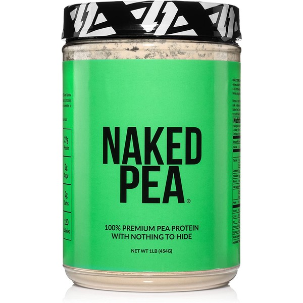 Naked Pea 1LB Pea Protein Isolate from North American Farms - Plant Based, Vegetarian & Vegan Protein. Easy to Digest - Speeds Muscle Recovery - Non-GMO- Lactose, Soy and Gluten Free - 15 Servings