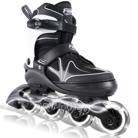 Kids Adjustable Inline Skates Ages 4-12, Youth Inlie Skates for Girls Boys 5-8 8-12 with Full Light Up Wheels, Fun Illuminating Skates for Kids Men Adult Women and Boys.