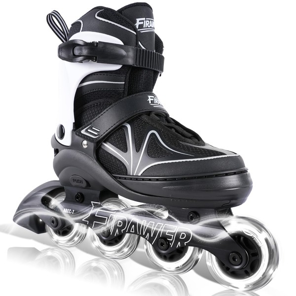 Kids Adjustable Inline Skates Ages 4-12, Youth Inlie Skates for