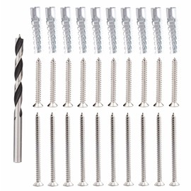 FIREFLYWEB Screw Door Security Hardware Repair kit Reinforcement jamb Repair for Terrific Solution for Stripped Door Hinge,Repair Damaged Screw- Door Stripped Hinge Screw Repair kit (Silver)