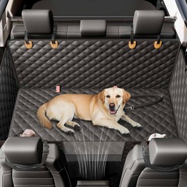 Zanch 2025 Upgraded Dog Car Seat Cover, 400 lbs Heavy Duty Hard Bottom, Waterproof & Anti-Scratch Back Seat Protector, Nonslip Pet Hammock Extender for Large Trucks, SUVs, Vans, XL-Orange