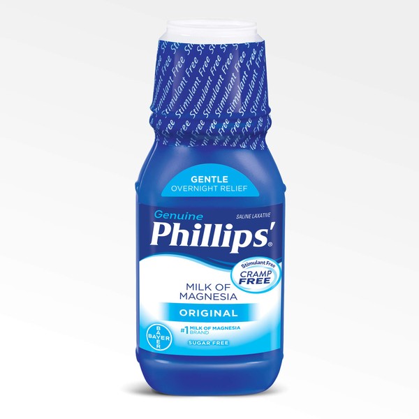 Phillips' Milk of Magnesia Liquid Laxative, 12 oz, Cramp Free