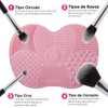 Set de 2 Tapetes Limpiadores de Silicona para Brochas Maquillaje,
