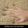 MIULEE Set of 2 Non Slip Shaggy Bathroom Rugs Extra