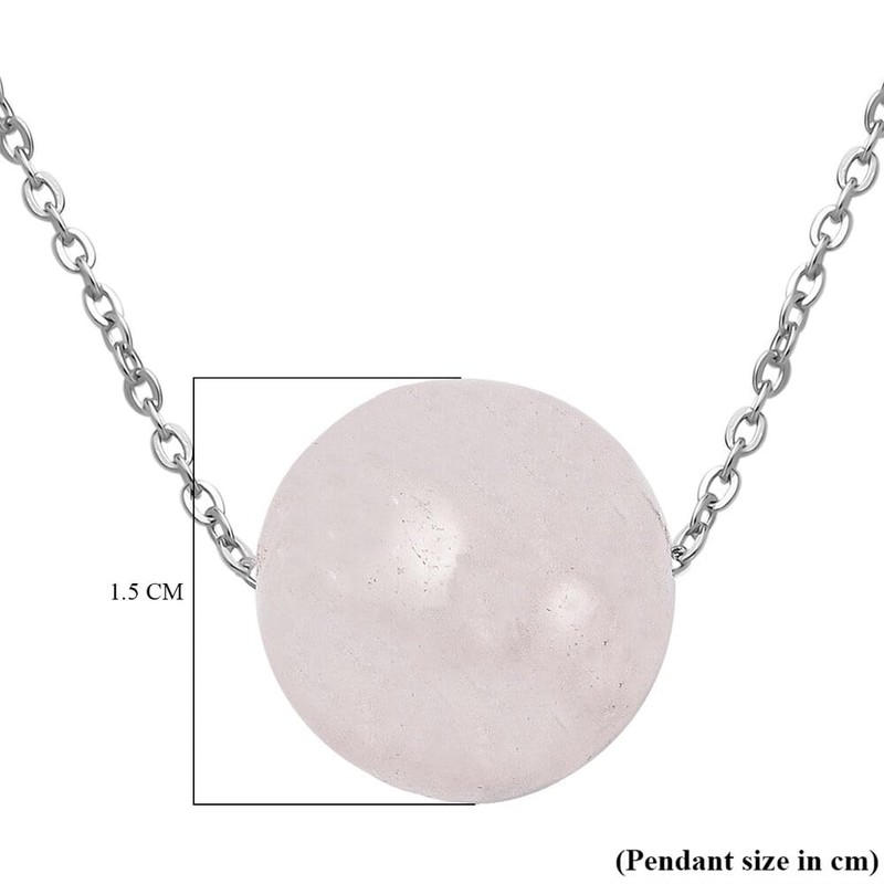 TJC Pink Morganite Bead Necklace for Women with Spring Ring