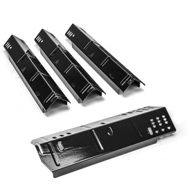 Uniflasy Grill Replacement Parts for Dyna-Glo 5 Burner DGH474CRP DGH483CRP DGH485CRP, 4 Burner DGH450CRP, 3 Burner DGH373CRP, Porcelain Steel Grill Heat Plate Shield, Stainless Steel Burner Tube