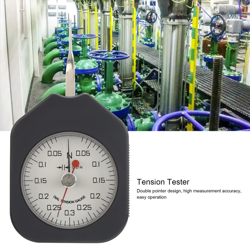 SEN-0.3-2 Dial Tensiometer 0.3N Portable Alloy Double Pointer Tension Gauge