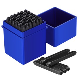 Operitacx 36pcs Metal Stamping Kit, 1/8 (3mm) Number and Letter Punch Set for Imprinting, Arts, Crafts