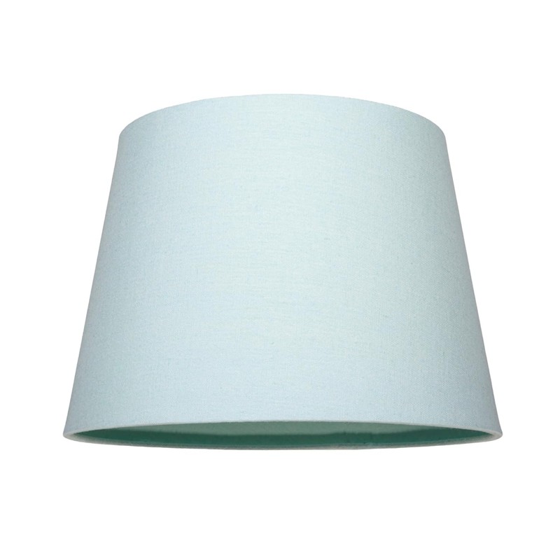 Traditional 8 Inch Duck Egg Linen Fabric Drum Table/Pendant Lamp