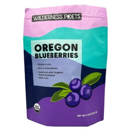 Wilderness Poets, Organic Oregon Blueberries (Sweetened with Apples) - Whole, Dried, Fruit - 5 Pound (80 Ounce)